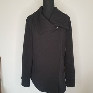 Kensie black double breasted unlined Knit blazer M